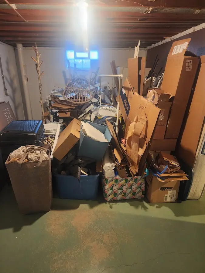 Roll-off dumpster container at job site for 20 Yard Dumpster Rental in Lago Vista